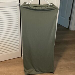 Chic Olive Maxi Skirt for Women
